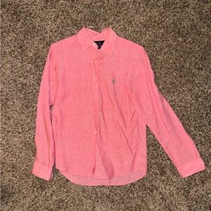 Ralph Lauren Men's Casual Pink Button-Down Shirt